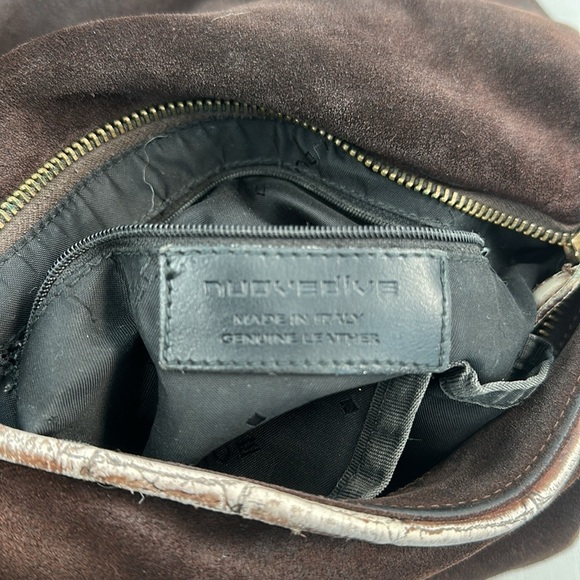 Nuovedive Made in Italy leather & suede with alligator print trim - Picture 10 of 10